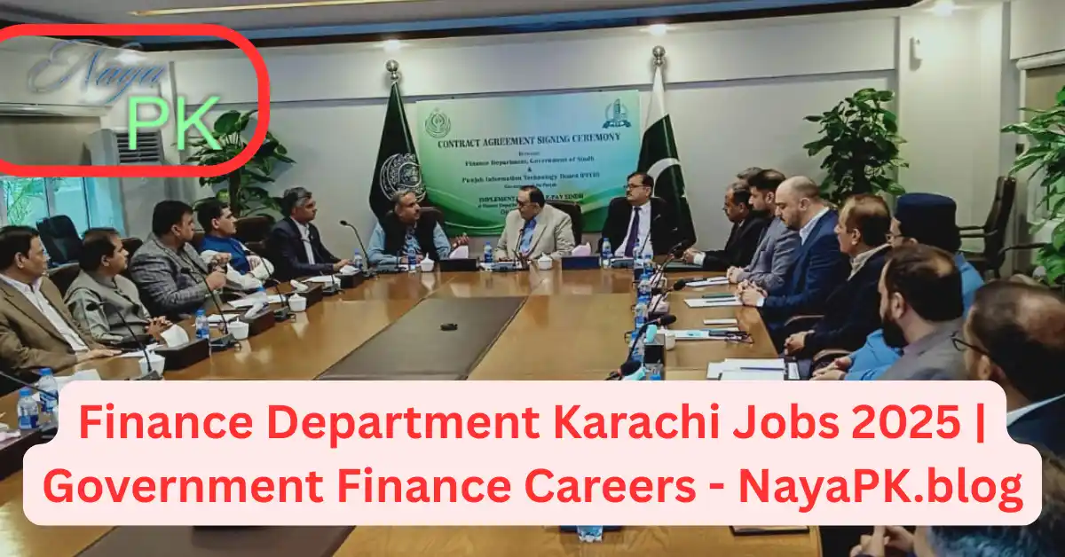 Finance Department Karachi Jobs 2025