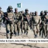 Join Pak Army Soldier & Clerk Jobs 2025 — Primary to Intermediate Eligibility