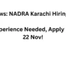 NADRA Karachi Jobs 2025 – Apply Online for 100+ Data Entry & Junior Executive Vacancies | Last Date 22 Nov