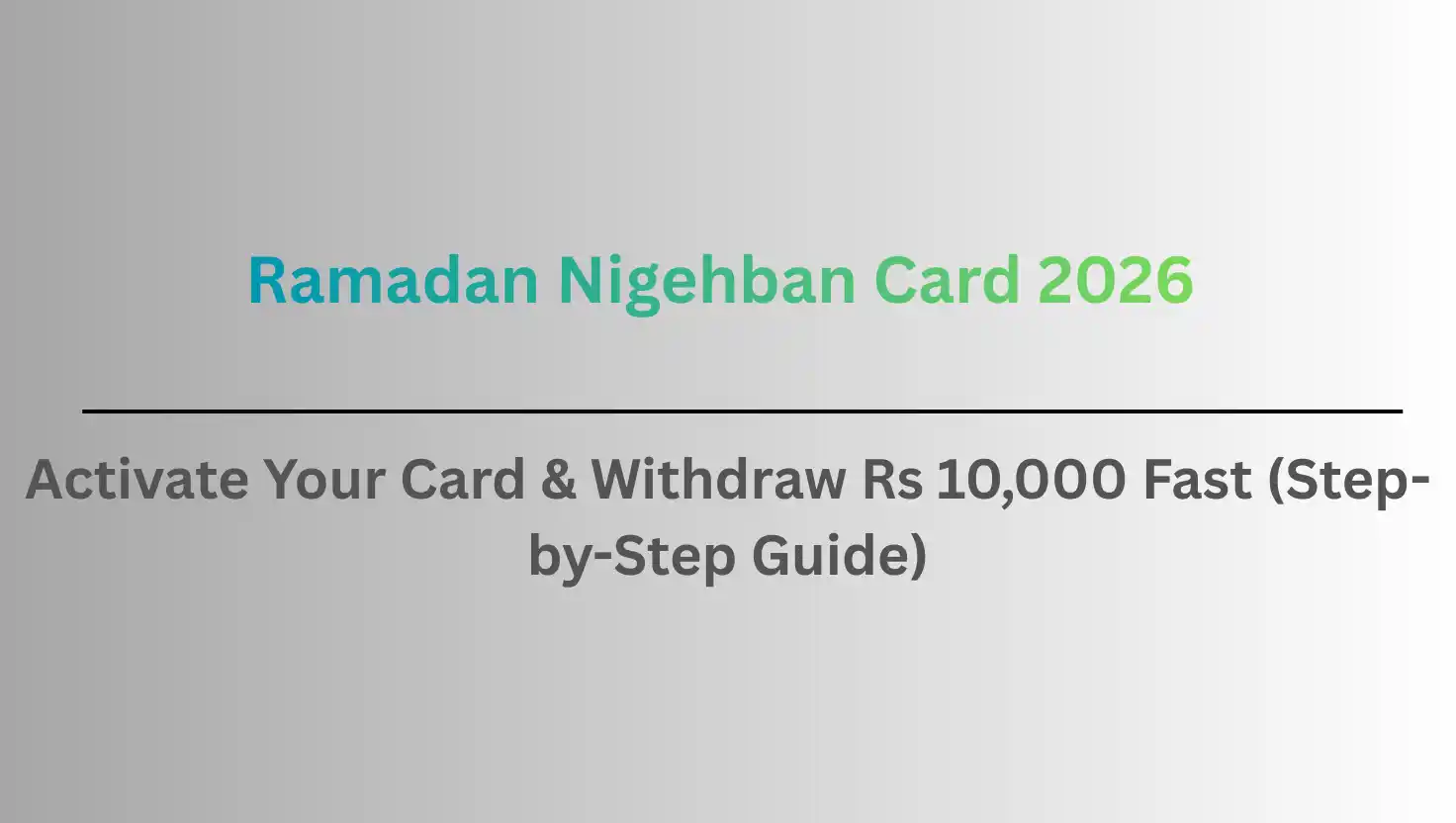 Activate Your Card & Withdraw Rs 10,000 Fast (Step-by-Step Guide)